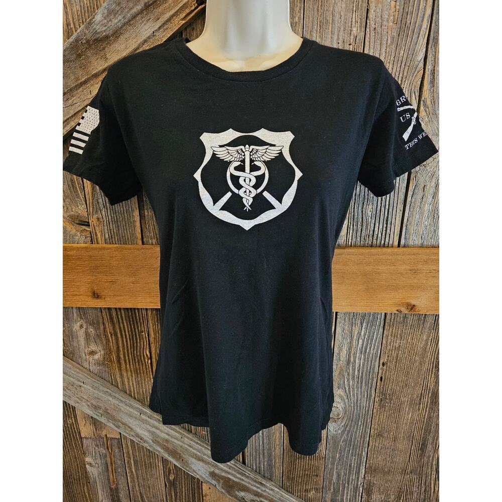 Grunt style size small hero paramedic nurse military women's t shirt patriotic ^